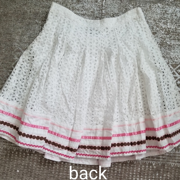 Willie Smith eyeletet & ribbon full skirt sz 10 - Picture 3 of 6